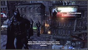 Załącz zgodnie z sugestią gry skaner dowodów - Strzał w ciemnościach (1) | Misje poboczne w Batman Arkham City - Batman: Arkham City - poradnik do gry