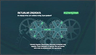 Do rozwiązywania siódmej zagadki będziesz mógł przystąpić dopiero po zaliczeniu co najmniej 80 zagadek (sekrety + fizyczne wyzwania) przygotowanych przez Człowieka-Zagadkę - Szarada Enigmy (2) | Misje poboczne w Batman Arkham City - Batman: Arkham City - poradnik do gry