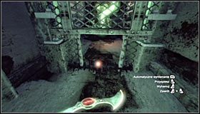 Pozostań w tym samym miejscu i wybierz z inwentarza zdalnie sterowany batarang - Szarada Enigmy (3) | Misje poboczne w Batman Arkham City - Batman: Arkham City - poradnik do gry