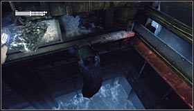 Niezależnie od tego jak się zachowałeś musisz po dotarciu na nową półkę skierować się w lewo - Telefoniczny morderca | Misje poboczne w Batman Arkham City - Batman: Arkham City - poradnik do gry