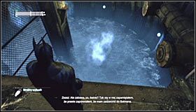 Nie używaj tu mroźnego wybuchu, bo pod Tobą znajduje się pracujące wiertło, które by zniszczyło krę - Telefoniczny morderca | Misje poboczne w Batman Arkham City - Batman: Arkham City - poradnik do gry