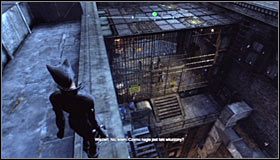 W trakcie podróży do kryjówki warto oczywiście polegać na biczu i trzymać się dachów budynków #1, ale zachowaj ostrożność, bo niektóre z nich mogą być patrolowane przez uzbrojonych więźniów - Zdobądź sprzęt z kryjówki Kobiety-Kota | Misje Kobiety-Kota w Batman Arkham City - Batman: Arkham City - poradnik do gry