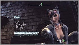 Podejdź do budynku, w którym znajduje się kryjówka Kobiety-Kota #1 i wciśnij SPACJĘ (lub przycisk A na padzie) żeby do niej wskoczyć - Zdobądź sprzęt z kryjówki Kobiety-Kota | Misje Kobiety-Kota w Batman Arkham City - Batman: Arkham City - poradnik do gry