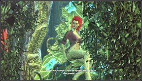 Zauważ, że stoisz przed głównym wejściem do kryjówki Trującego Bluszczu #1 - Dostań się do kryjówki Bluszczu | Misje Kobiety-Kota w Batman Arkham City - Batman: Arkham City - poradnik do gry