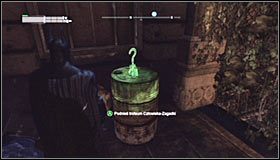 Przystąp do przejażdżki na linie, w trakcie której Batman będzie automatycznie przebijał się przez kolejne drewniane ściany #1 - Mila Rozrywki - Trofea Batmana (21-30) | Zagadki w Batman Arkham City - Batman: Arkham City - poradnik do gry