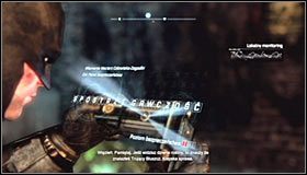 Przeskocz nad niewielkim murkiem, a następnie wybierz z inwentarza deszyfrator sekwencyjny - Dzielnica przemysłowa - Trofea Batmana (08-13) | Zagadki w Batman Arkham City - Batman: Arkham City - poradnik do gry