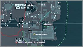 Ustaw się na zachód od miejsca ukrycia trofeum, a konkretnie przy akwenie wodnym #1 #2 - Dzielnica przemysłowa - Trofea Batmana (23-30) | Zagadki w Batman Arkham City - Batman: Arkham City - poradnik do gry