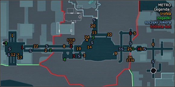 1 - Metro - Informacje o lokacji, mapy | Zagadki w Batman Arkham City - Batman: Arkham City - poradnik do gry