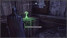 Zbliż się do miejsca ukrycia trofeum od wschodniej strony - Zaułki - Trofea Batmana (24-39) | Zagadki w Batman Arkham City - Batman: Arkham City - poradnik do gry