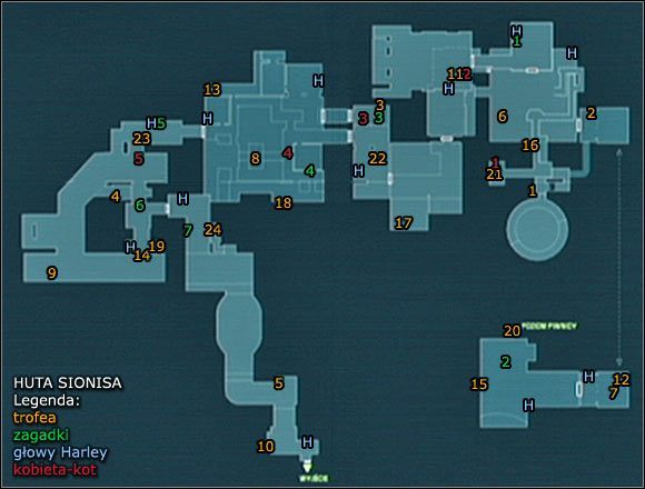 1 - Huta - Informacje o lokacji, mapa | Zagadki w Batman Arkham City - Batman: Arkham City - poradnik do gry