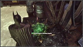 Przystąp do mini-gry hakerskiej i doprowadź do ułożenia hasła LOGICZNY #1 - Huta - Trofea Batmana (01-09) | Zagadki w Batman Arkham City - Batman: Arkham City - poradnik do gry