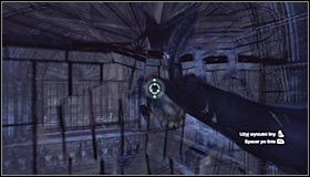 Po znalezieniu się na górze obróć się na południe i użyj wyrzutni #1 - Muzeum - Trofea Batmana (01-10) | Zagadki w Batman Arkham City - Batman: Arkham City - poradnik do gry