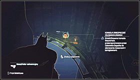 Przystąp do eksploracji najniższego poziomu zbrojowni, rozglądając się wokół mamuta #1 - Muzeum - Trofea Batmana (01-10) | Zagadki w Batman Arkham City - Batman: Arkham City - poradnik do gry