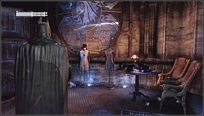 Odszukaj elementy garderoby Pingwina (głównie jego kapelusze) w Iceberg Lounge i zeskanuj je (powyższy screen) - Muzeum - Zagadki słowne, Pingwiny | Zagadki w Batman Arkham City - Batman: Arkham City - poradnik do gry