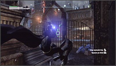 Sposób zaliczenia: Do tego wyzwania możesz przystąpić dopiero po odblokowaniu wyrzutni lin - Fizyczne wyzwania - Batman (25-40) | Zagadki w Batman Arkham City - Batman: Arkham City - poradnik do gry