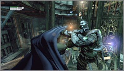 Sposób zaliczenia: To bardzo proste wyzwanie, które zaliczysz zapewne podczas przechodzenia głównego wątku fabularnego - Fizyczne wyzwania - Batman (25-40) | Zagadki w Batman Arkham City - Batman: Arkham City - poradnik do gry