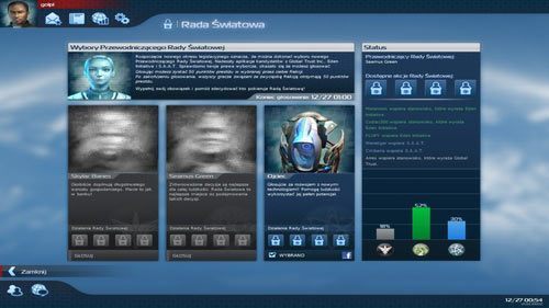 Co jakiś czas gracze będą mogli wziąć udział w głosowaniu na Przewodniczącego Rady Światowej - Głosowanie do Senatu oraz Rady Światowej | Elementy rozgrywki Anno 2070 - Anno 2070 - poradnik do gry