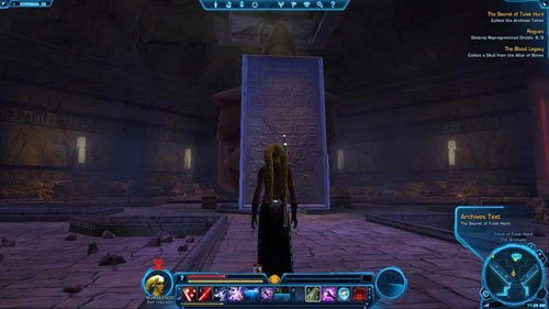 Jeśli nie masz już żadnych innych zadań do wykonania w tym rejonie, to wracaj na piechotę do Akademii Sithów lub przenieś się do Quick Travel Point (Sith Academy) - (L07) The Secret of Tulak Hord | Sith Inquistor | Star Wars The Old Republic - Star Wars: The Old Republic - poradnik do gry