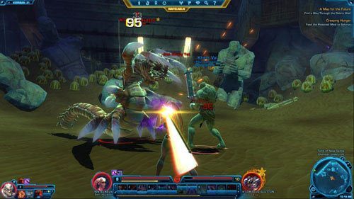 Jeśli chcesz się wydostać stąd na piechotę, to udaj się do schodów w [18] - (L11) A Map for the Future (2) | Sith Inquistor | Star Wars The Old Republic - Star Wars: The Old Republic - poradnik do gry