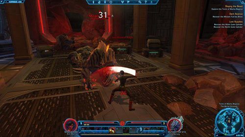 Opuść grobowiec wrotami w [3] i wracaj do Wilds Laboratory na południu - (L06) Dark Science | Korriban | Star Wars The Old Republic - Star Wars: The Old Republic - poradnik do gry