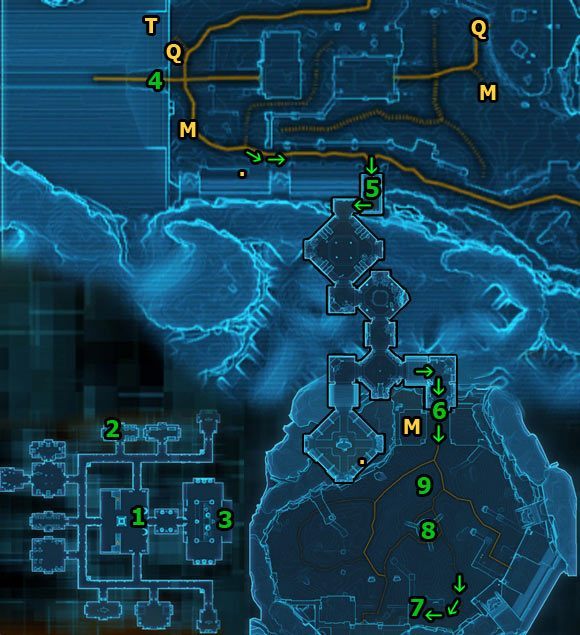 Zadanie to otrzymujesz od Inquisitor Urinth w [1], a możliwość jego wykonania pojawi się dopiero zakończeniu zadania klasowego A New Master (Sith Warrior) lub A Little Knowledge (Sith Inquistor) - (L08) Jailbreak | Korriban | Star Wars The Old Republic - Star Wars: The Old Republic - poradnik do gry