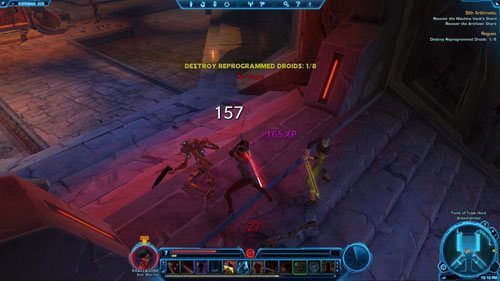 Po zabiciu pierwszego z niewolników otrzymasz bonusową misję, polegającą na zabiciu piętnastu niewolników, w tym Slave Rebellion Fighters, Renegade Troopers itp - (L08) Rogues | Korriban | Star Wars The Old Republic - Star Wars: The Old Republic - poradnik do gry