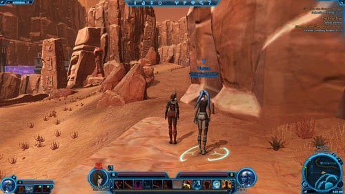 Po niedługiej chwili powinieneś zauważyć fioletowy snop światła - Galactic History 16 (+2 Willpower) | Datacrons | Star Wars The Old Republic - Star Wars: The Old Republic - poradnik do gry