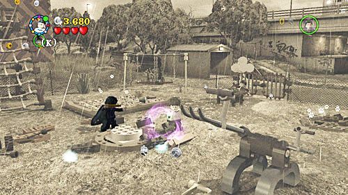 Wracamy do Harrego, podchodzimy do zniszczonej karuzeli i używamy czaru WL - Skup się! | Opis przejścia - Rok 5 | LEGO Harry Potter Lata 5-7 - LEGO Harry Potter: Lata 5-7 - poradnik do gry