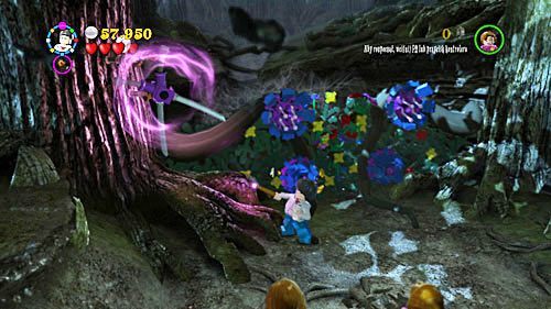 Z klocków które się pojawią składamy nożyczki i za pomocą magii WL odcinamy kwiaty, jeden po drugim - Wielki wirtuoz | Opis przejścia - Rok 5 | LEGO Harry Potter Lata 5-7 - LEGO Harry Potter: Lata 5-7 - poradnik do gry