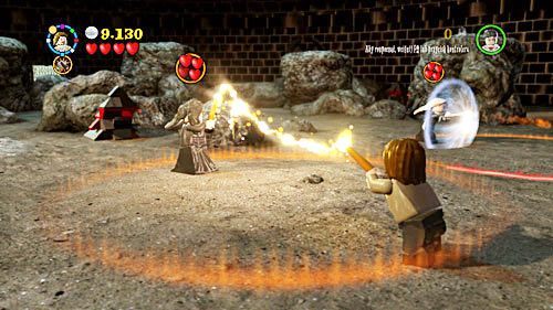 Po uratowaniu przyjaciół stajemy przed pojedynkiem, nie ważne z kim będziemy walczyć, jednak musimy pokonać przeciwnika cztery razy - Ukryte zagrożenie | Opis przejścia - Rok 5 | LEGO Harry Potter Lata 5-7 - LEGO Harry Potter: Lata 5-7 - poradnik do gry