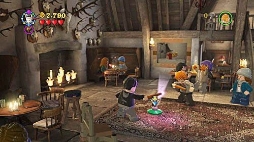 Zanosimy kaczuszkę do obrazu, na którym kąpie się krasnoludek - Słuszna porcja | Opis przejścia - Rok 6 | LEGO Harry Potter Lata 5-7 - LEGO Harry Potter: Lata 5-7 - poradnik do gry