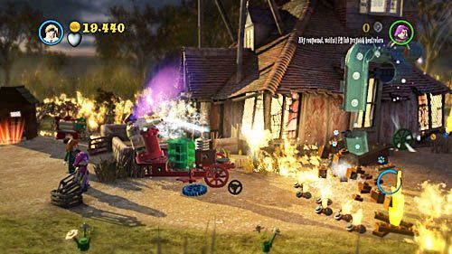 Napełniamy go wodą i wskakujemy na sikawkę - Niekoniecznie wesołe święta | Opis przejścia - Rok 6 - LEGO Harry Potter: Lata 5-7 - poradnik do gry