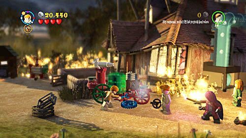 Przełączamy się na Artura i podchodzimy do wozu strażackiego - Niekoniecznie wesołe święta | Opis przejścia - Rok 6 - LEGO Harry Potter: Lata 5-7 - poradnik do gry