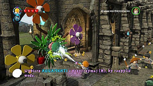 Aby dotrzeć do kolejnej przygody, po drodze będziemy musieli usunąć z drogi rośliny, które zablokowały jedno z przejść - Miłość nie zna litości (2) | Opis przejścia - Rok 6 | LEGO Harry Potter Lata 5-7 - LEGO Harry Potter: Lata 5-7 - poradnik do gry