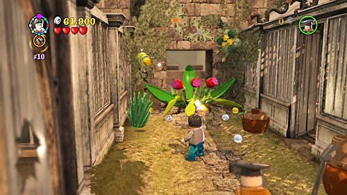 Teraz możemy zająć się główną, agresywną rośliną, która blokuje wyjście z ogrodów - Felix Felicis | Opis przejścia - Rok 6 | LEGO Harry Potter Lata 5-7 - LEGO Harry Potter: Lata 5-7 - poradnik do gry