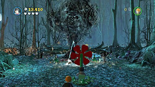 Po dwóch ciosach pojawi się coś w rodzaju małej trąby powietrznej - Miecz i medalion | Opis przejścia - Rok 7 | LEGO Harry Potter Lata 5-7 - LEGO Harry Potter: Lata 5-7 - poradnik do gry