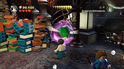 Element rury, którego szukamy przeważy i opadnie na dół, podnosimy go i umieszczamy we właściwym miejscu - Szatańska pożoga | Opis przejścia - Rok 7 | LEGO Harry Potter Lata 5-7 - LEGO Harry Potter: Lata 5-7 - poradnik do gry