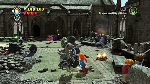 Tutaj także czekają nas fale przeciwników, za każdym razem większa i bardziej zróżnicowana - Luka w planie | Opis przejścia - Rok 7 | LEGO Harry Potter Lata 5-7 - LEGO Harry Potter: Lata 5-7 - poradnik do gry