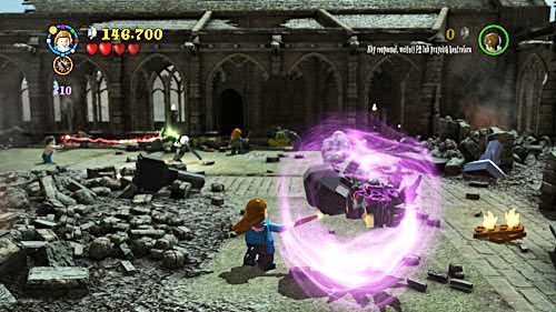 Podnosimy go zaklęciem WL i rzucamy pająkiem w paszcze węża - Luka w planie | Opis przejścia - Rok 7 | LEGO Harry Potter Lata 5-7 - LEGO Harry Potter: Lata 5-7 - poradnik do gry