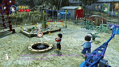 Dudley (szary strój) - znajdziemy pod karuzela na placu zabaw, musimy ją zniszczyć przy pomocy silnej postaci - Mroczne czasy | Znajdźki - Rok 5 | LEGO Harry Potter Lata 5-7 - LEGO Harry Potter: Lata 5-7 - poradnik do gry