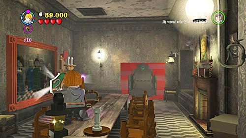 Wszystkie montujemy na obrazie, w zamian otrzymujemy część herbu - Problemy stworka | Znajdźki - Rok 5 | LEGO Harry Potter Lata 5-7 - LEGO Harry Potter: Lata 5-7 - poradnik do gry