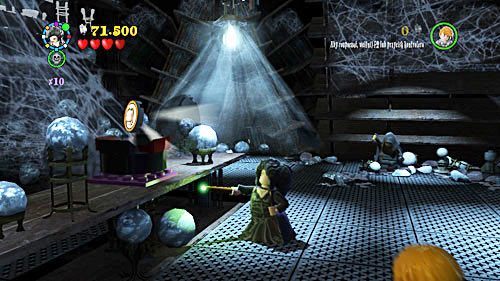 Pierwszy szton znajdziemy po złożeniu kuli i zniszczeniu jej czarną magią - Ukryte zagrożenie | Znajdźki - Rok 5 | LEGO Harry Potter Lata 5-7 - LEGO Harry Potter: Lata 5-7 - poradnik do gry
