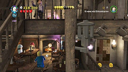 Po zgaszeniu ognia w kominku za pomocą AG, odkrywamy szton Cormac (granitur) - Słuszna porcja | Znajdźki - Rok 6 | LEGO Harry Potter Lata 5-7 - LEGO Harry Potter: Lata 5-7 - poradnik do gry