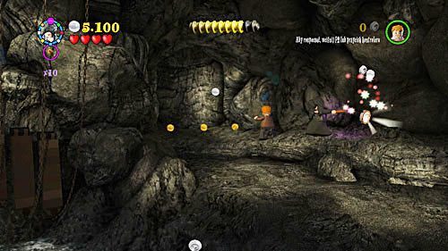 Postacią z czarną magią niszczymy skałkę na ścianie, na prawo od przejścia w głąb góry - Horkruks i dłoń | Znajdźki - Rok 6 | LEGO Harry Potter Lata 5-7 - LEGO Harry Potter: Lata 5-7 - poradnik do gry