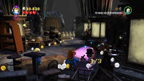 Musimy znaleźć i poskładać trzy tańczące szkielety, kiedy tego dokonamy otrzymamy drugą cześć herbu - Szatańska pożoga | Znajdźki - Rok 7 | LEGO Harry Potter Lata 5-7 - LEGO Harry Potter: Lata 5-7 - poradnik do gry