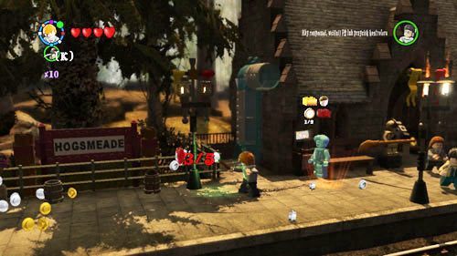 Stacja Hogsmeade - wzdłuż peronu znajdziemy zniszczone lampy, naprawiamy je i za pięć naprawionych otrzymujemy szton Straż Dworcowa - Dodatkowe sztony postaci - Hogwart (5) | Dodatkowe znajdźki | LEGO HP Lata 5-7 - LEGO Harry Potter: Lata 5-7 - poradnik do gry