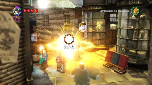 Ulica Śmiertelnego Nokturnu - w pobliżu Borgin & Burkes znajdziemy klatki, po zniszczeniu ich znajdziemy szton Pierwsza siostra ze Slytherinu - Dodatkowe sztony postaci - Londyn (2) | Dodatkowe znajdźki | LEGO HP Lata 5-7 - LEGO Harry Potter: Lata 5-7 - poradnik do gry