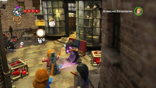 Ulica Śmiertelnego Nokturnu - w pobliżu Borgin & Burkes znajdziemy klatki, po zniszczeniu ich znajdziemy szton Syriusz (Azkaban) - Dodatkowe sztony postaci - Londyn (2) | Dodatkowe znajdźki | LEGO HP Lata 5-7 - LEGO Harry Potter: Lata 5-7 - poradnik do gry