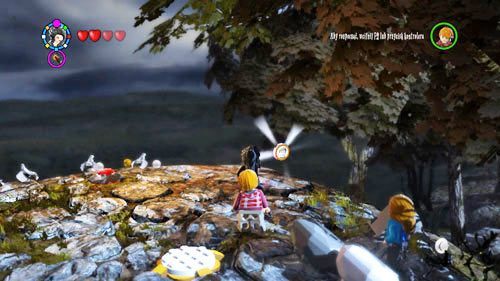 Klif - po wejściu do tego obszaru zobaczymy Patronusa w kształcie jelenia - Dodatkowe sztony postaci - Obozowisko | Dodatkowe znajdźki | LEGO HP Lata 5-7 - LEGO Harry Potter: Lata 5-7 - poradnik do gry