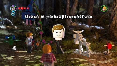 Obozowisko - kolejnego ucznia znajdziemy na lewo od miejsca, na którym siedzi sowa - Uczniowie w niebezpieczeństwie (1) | Dodatkowe znajdźki | LEGO HP Lata 5-7 - LEGO Harry Potter: Lata 5-7 - poradnik do gry